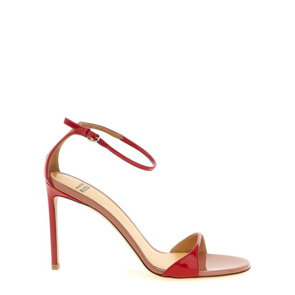 Francesco Russo Multicolor Goatskin Stiletto Heel Women's Sandals